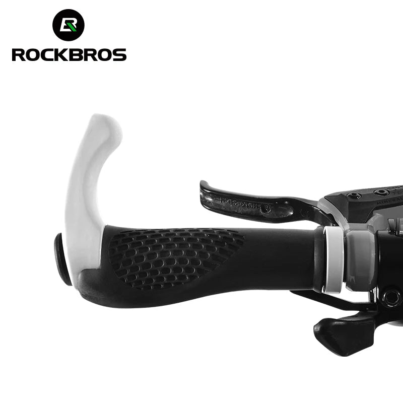 ROCKBROS MTB Handlebar Grips – Shockproof, Adjustable Rubber Grips with Aluminum Alloy Lock