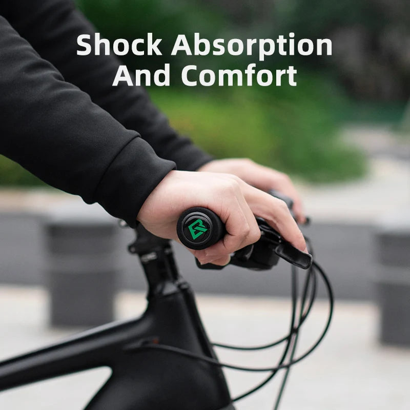 ROCKBROS MTB Silicone & Sponge Handlebar Grips, Anti-Skid, Shock-Absorbing, Ultra-Light Cycle Grips