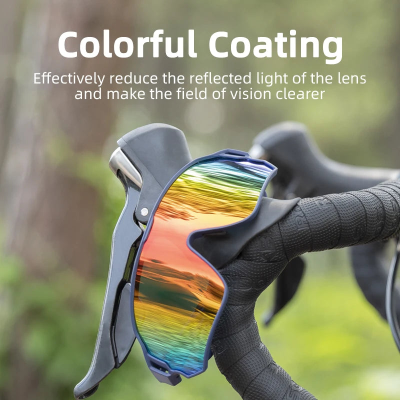 ROCKBROS Polarised Cycling Glasses - UV400 Protection, Ultra-light MTB & Road Bike Sunglasses