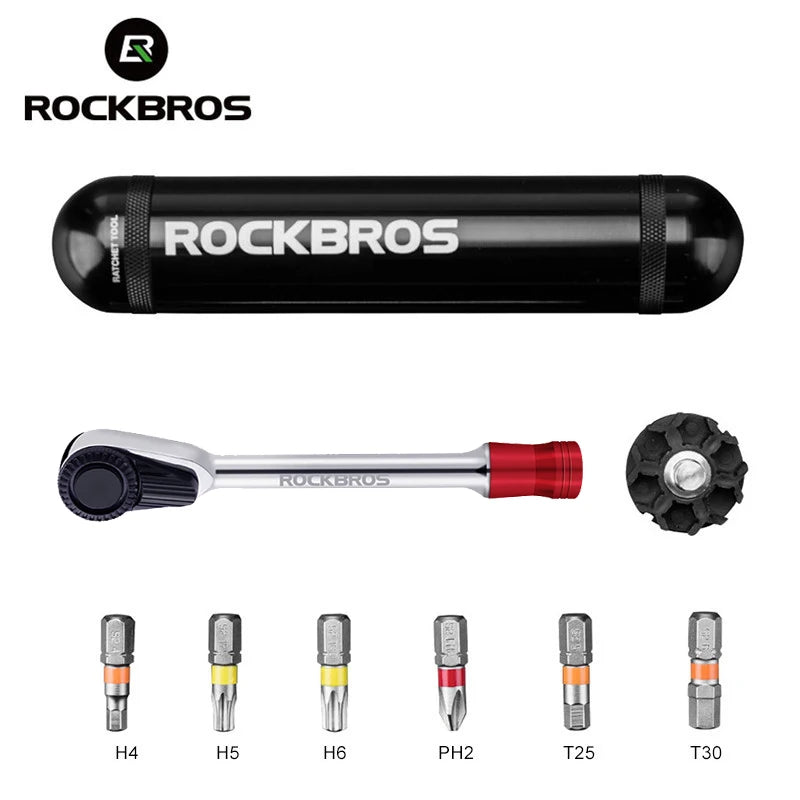 ROCKBROS Multifunctional Bike Repair Tool Kit – Torque Wrench & Screwdriver for MTB & Road Bikes