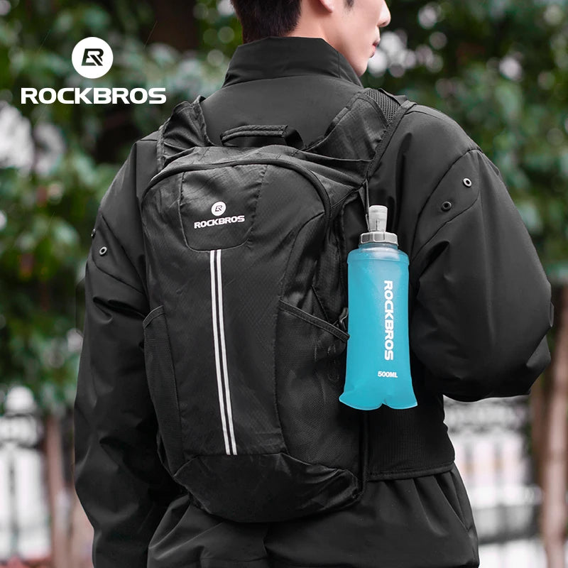 ROCKBROS 500ML Soft Cycling Water Bottle – Lightweight, Foldable, Portable Sports Kettle