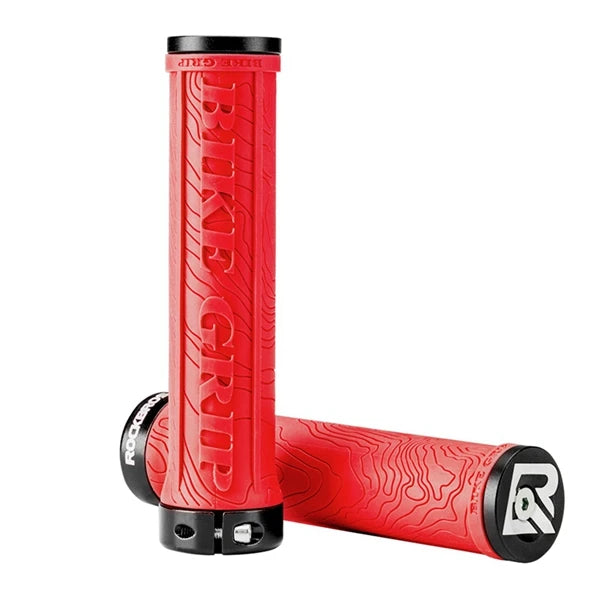 ROCKBROS MTB Bike Grips – Soft 3D Anti-Skid Lock-On Handlebar Grips, TPR Rubber, Aluminum Alloy