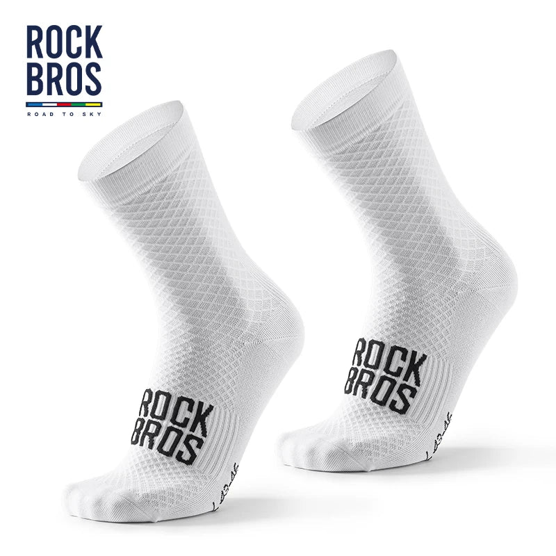 ROCKBROS Professional Cycling Socks - Breathable, High-Elastic, Shock-Absorbing, Knee-High Fit