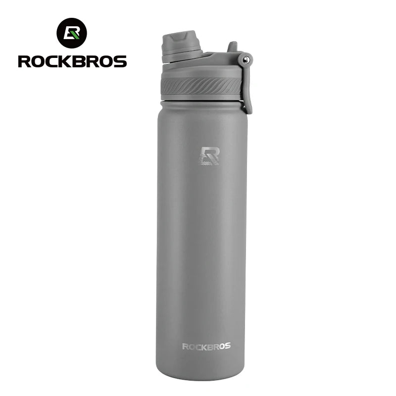 ROCKBROS 1L Thermal Water Bottle – 304 Stainless Steel Insulated Sports Bottle for Hiking & Cycling