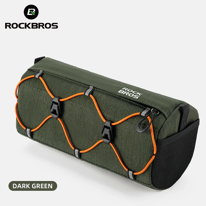 ROCKBROS 2.2L Waterproof Handlebar Bag - Front Tube Bike Bag & Shoulder Bag, Multifunction, Portable