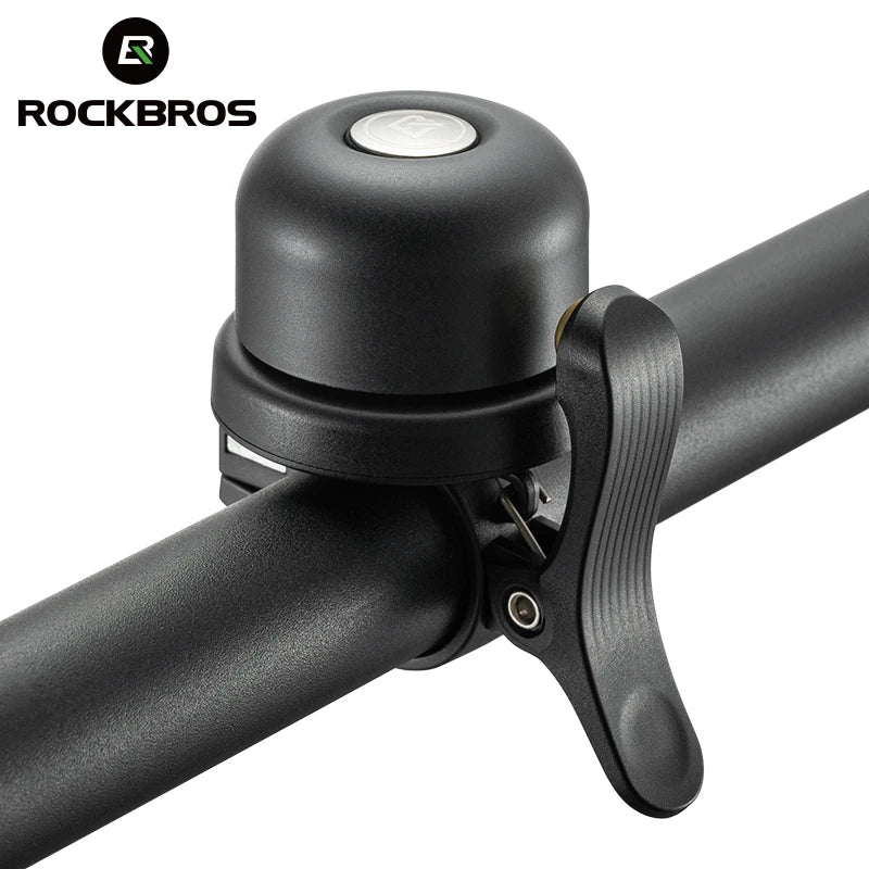 ROCKBROS Bicycle Bell - Loud Stainless Steel Bike Horn, Portable Alarm for Handlebar Safety