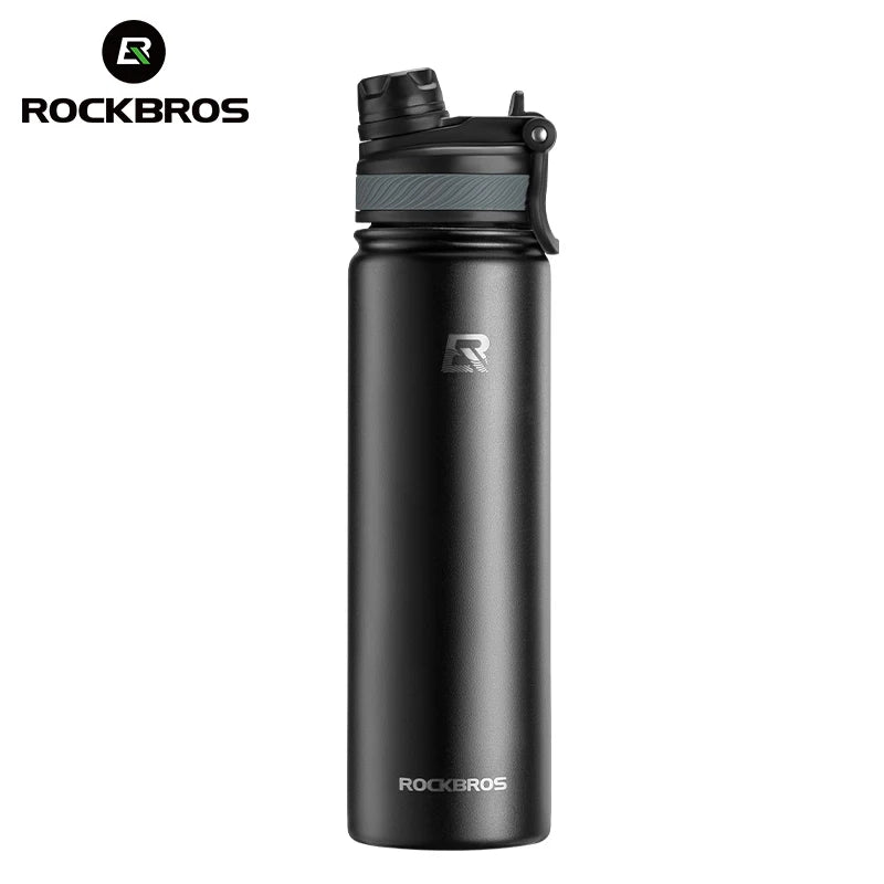 ROCKBROS 1L Thermal Water Bottle – 304 Stainless Steel Insulated Sports Bottle for Hiking & Cycling