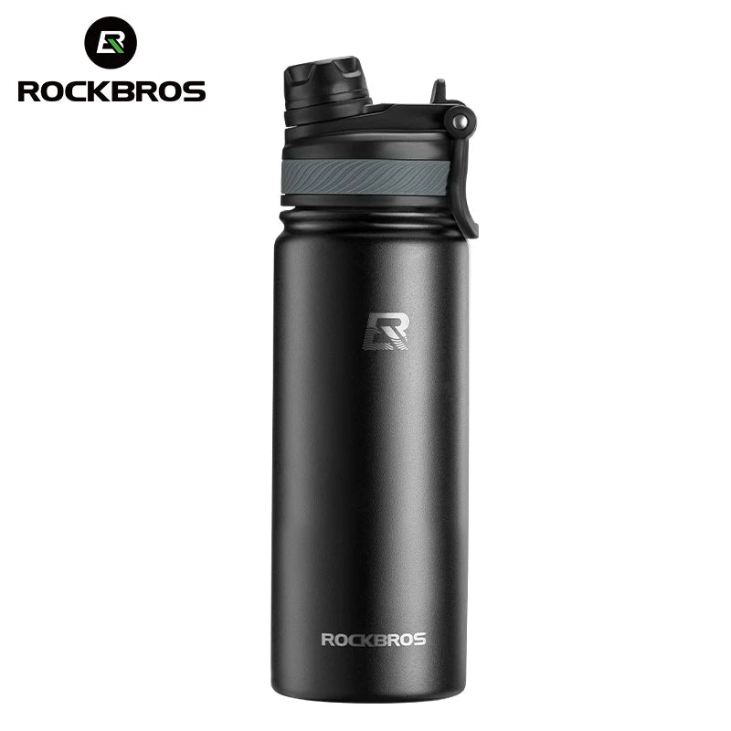 ROCKBROS 1L Thermal Water Bottle – 304 Stainless Steel Insulated Sports Bottle for Hiking & Cycling