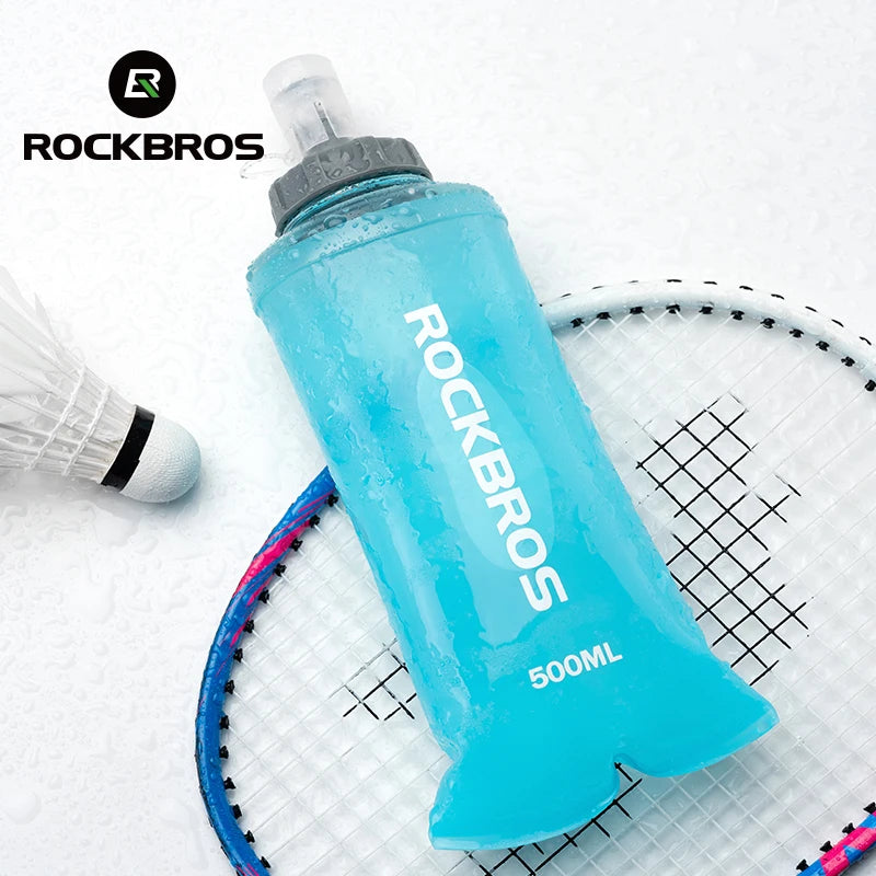 ROCKBROS 500ML Soft Cycling Water Bottle – Lightweight, Foldable, Portable Sports Kettle