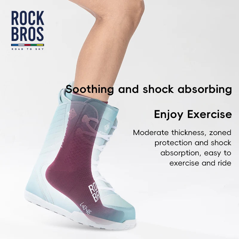 ROCKBROS Professional Cycling Socks - Breathable, High-Elastic, Shock-Absorbing, Knee-High Fit