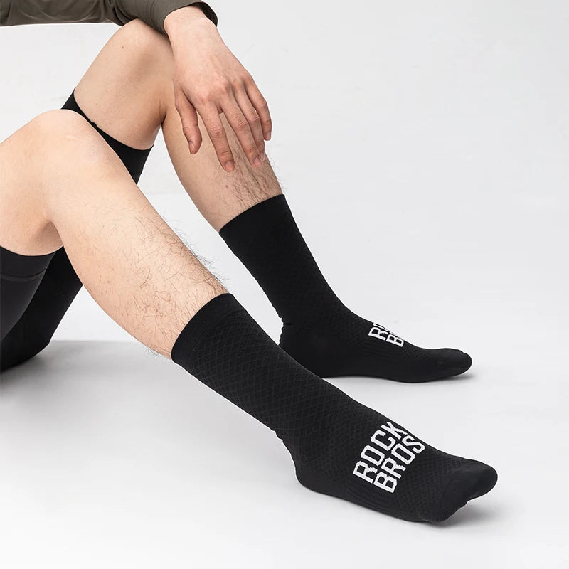 ROCKBROS Professional Cycling Socks - Breathable, High-Elastic, Shock-Absorbing, Knee-High Fit