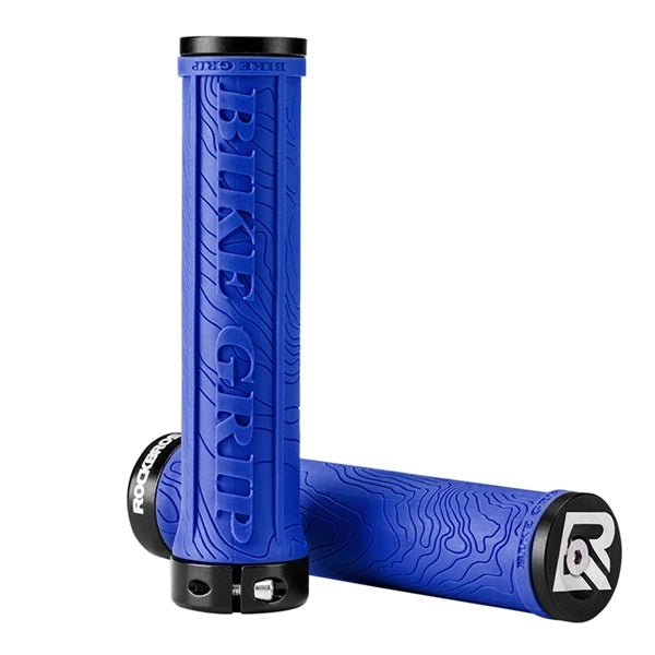 ROCKBROS MTB Bike Grips – Soft 3D Anti-Skid Lock-On Handlebar Grips, TPR Rubber, Aluminum Alloy