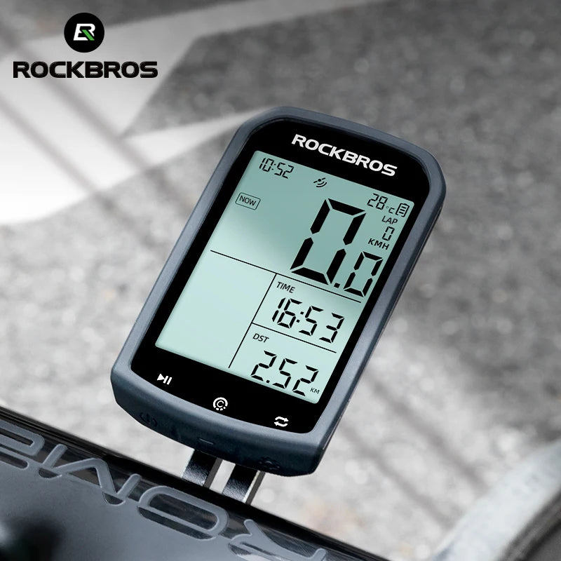 ROCKBROS GPS Cycling Computer – Bluetooth ANT+ Waterproof Bike Speedometer & Stopwatch