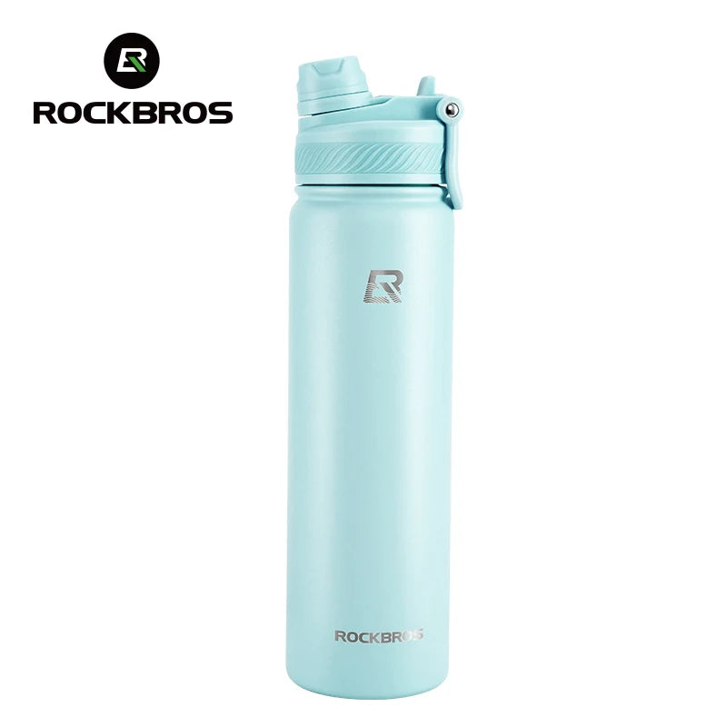 ROCKBROS 1L Thermal Water Bottle – 304 Stainless Steel Insulated Sports Bottle for Hiking & Cycling