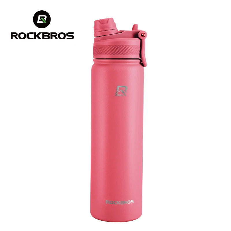 ROCKBROS 1L Thermal Water Bottle – 304 Stainless Steel Insulated Sports Bottle for Hiking & Cycling