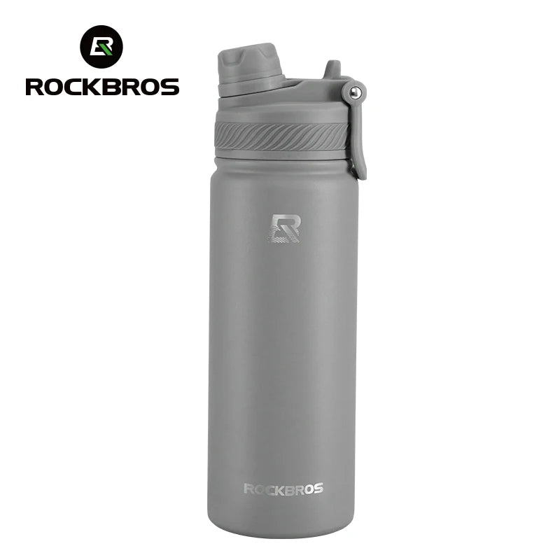 ROCKBROS 1L Thermal Water Bottle – 304 Stainless Steel Insulated Sports Bottle for Hiking & Cycling