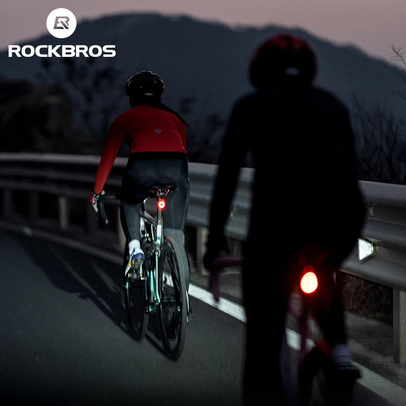 ROCKBROS Waterproof Rechargeable Bike Headlight 200M Range with Tail Light & Type-C Charging