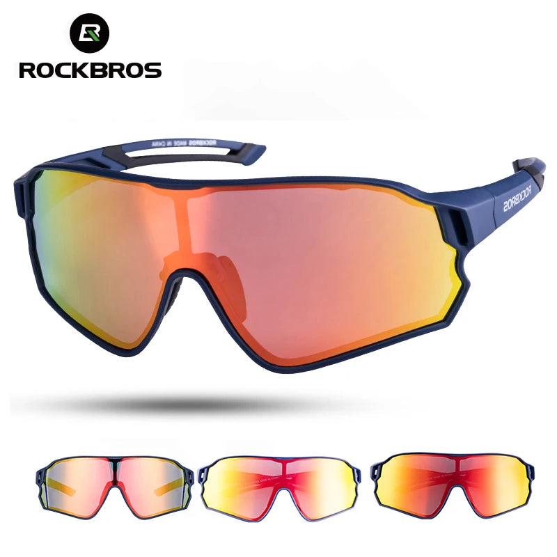 ROCKBROS Polarised Cycling Glasses - UV400 Protection, Ultra-light MTB & Road Bike Sunglasses